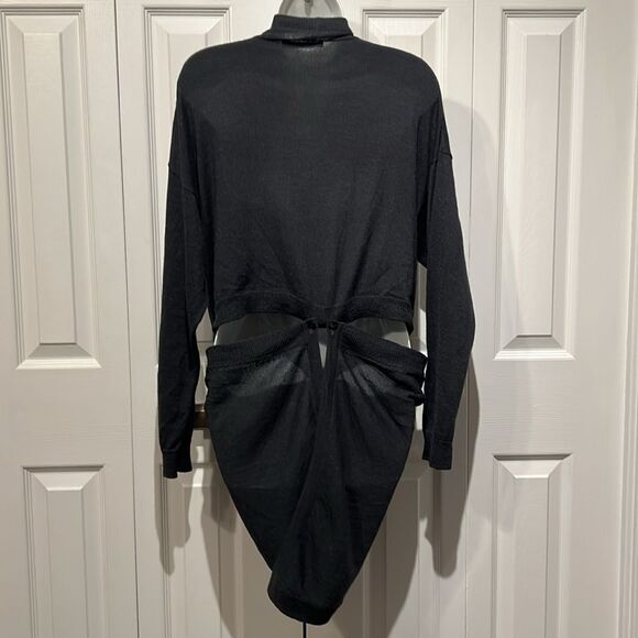 Matthildur Charcoal Grey Royal Alpaca Wrap Sweater Size M - Picture 6 of 15